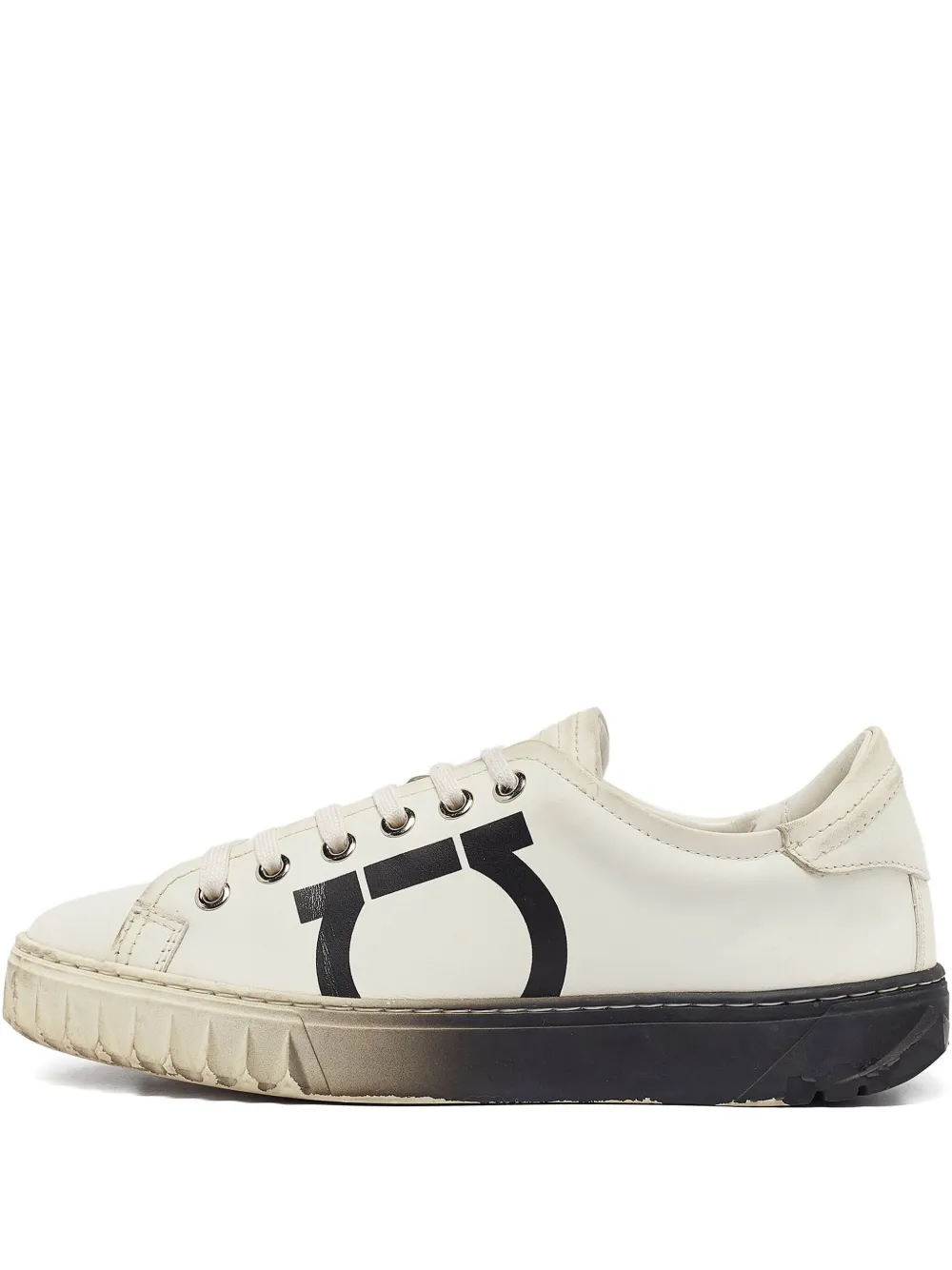 Ferragamo Pre-Owned  Cube 8 leather sneakers | White | Image 1