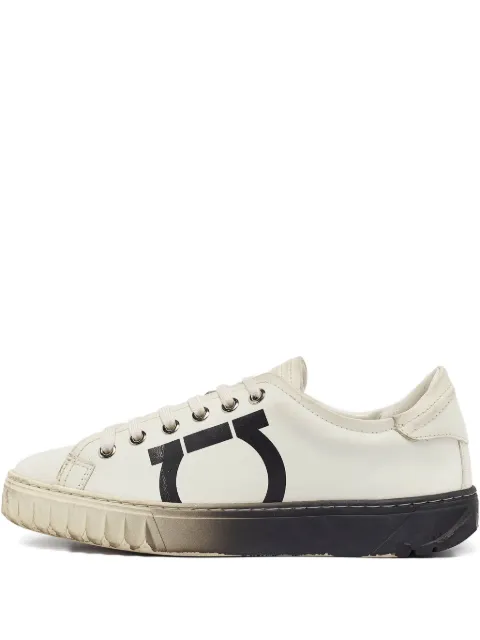 Ferragamo Pre-Owned  Cube 8 leather sneakers