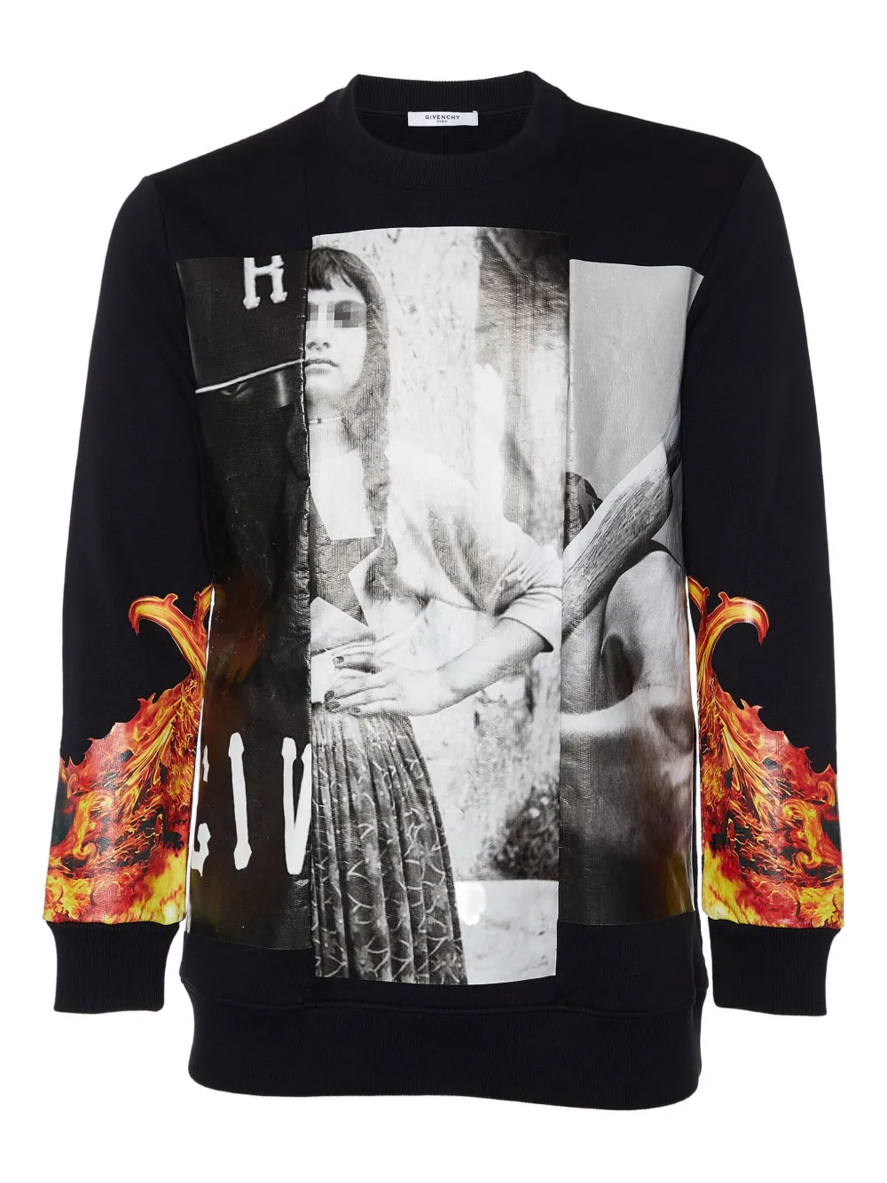 Givenchy Pre-Owned sudadera con llamas estampadas | negro | Image 1