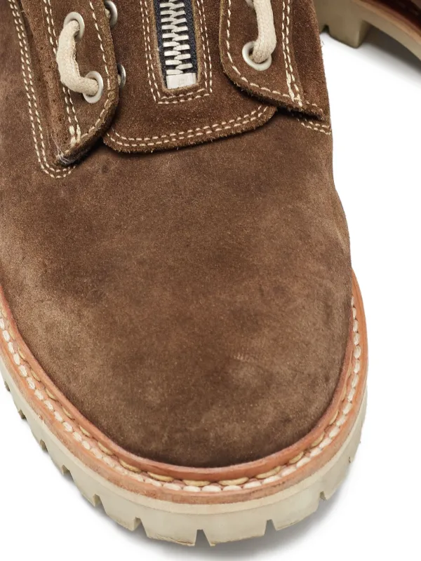 Balmain Pre-Owned 2024 zip-front Suede Boots | Brown | FARFETCH