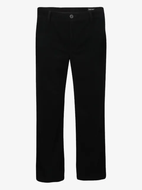 Giorgio Armani Pre-Owned 人字纹图案丝绒长裤（典藏款）