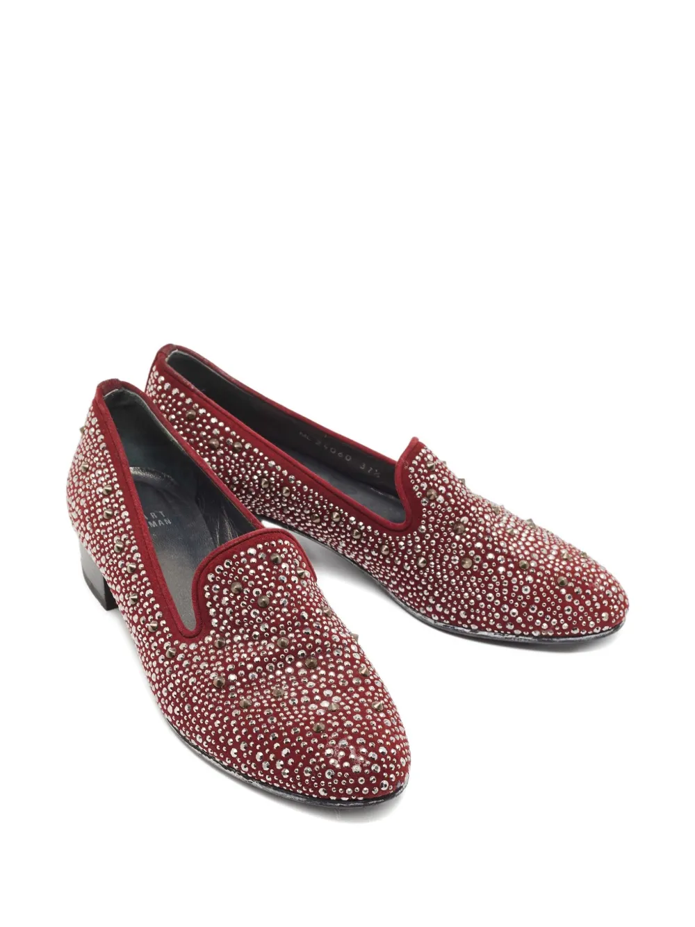 Stuart Weitzman 2024 pre-owned schoenen verfraaid met kristallen - Rood