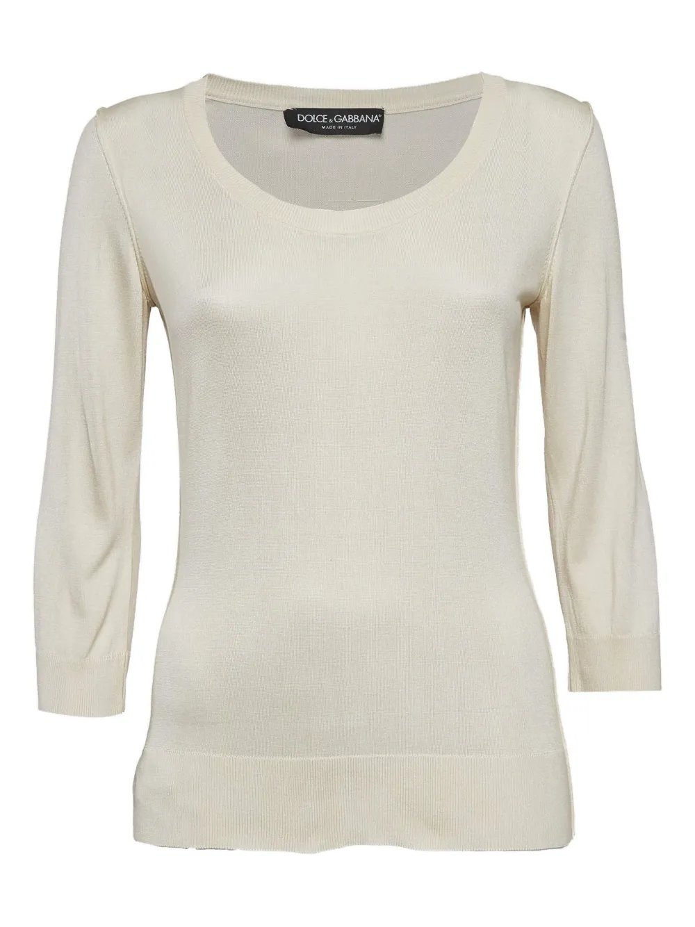 Dolce & Gabbana Pre-Owned round-neck long-sleeve top | Neutrals | Image 1