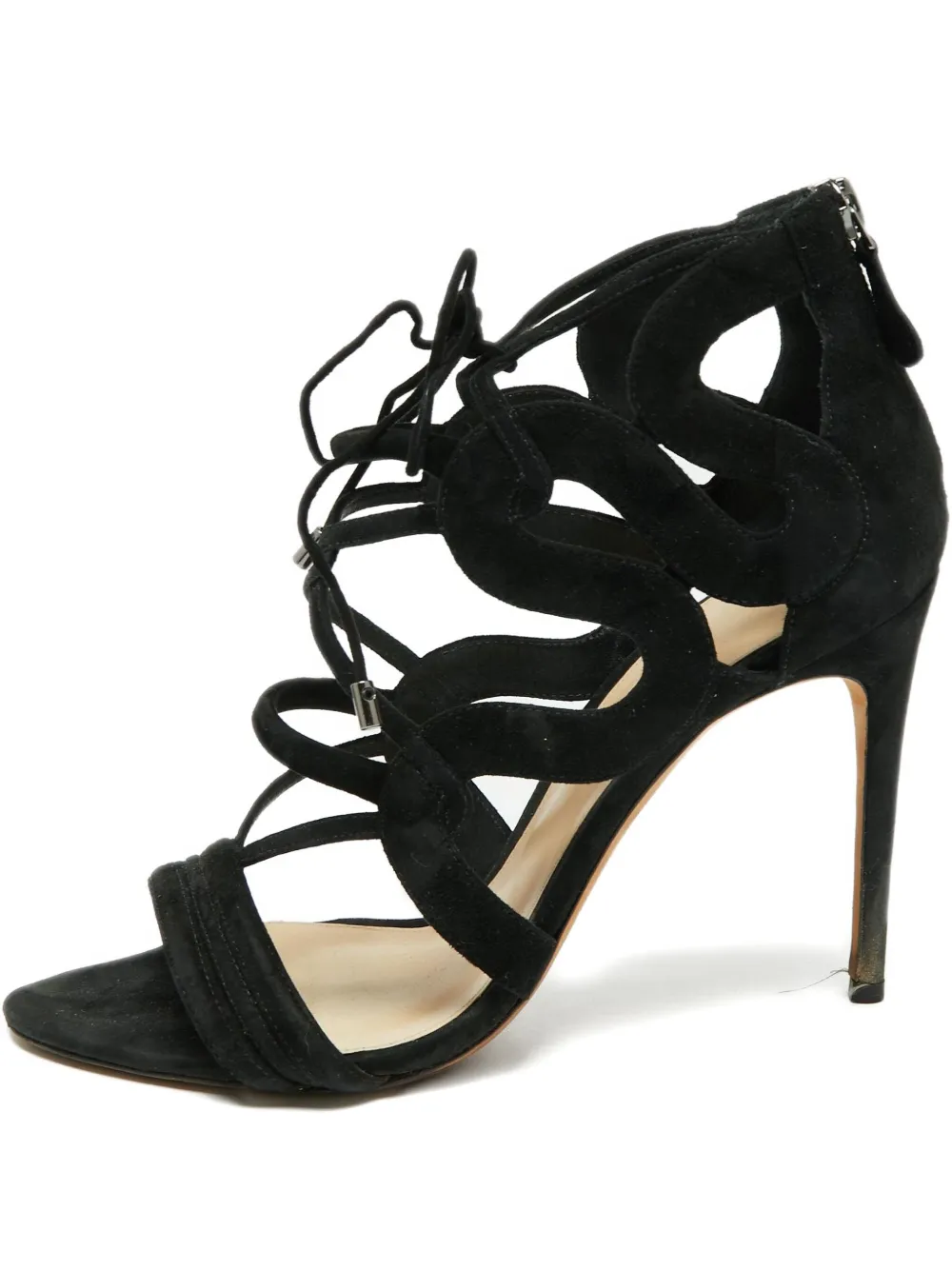 Alexandre Birman pre-owned 110mm suede sandals | Black | Image 1
