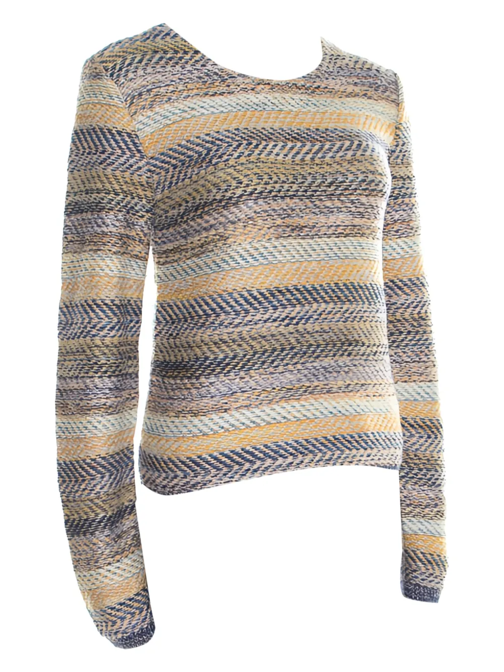 Chloé Pre-Owned striped round-neck sweater | Neutrals | Image 1