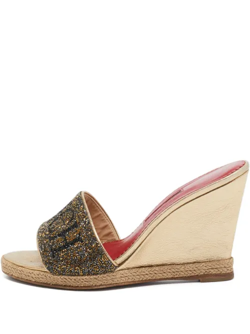 Sandales en cuir à talon - Carolina Herrera Vintage - Modalova