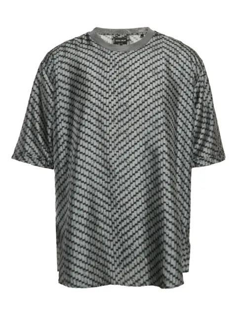 Giorgio Armani Pre-Owned 2022 geometric-pattern silk t-shirt