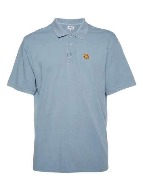 Kenzo Pre-Owned cotton tiger-patch polo shirt