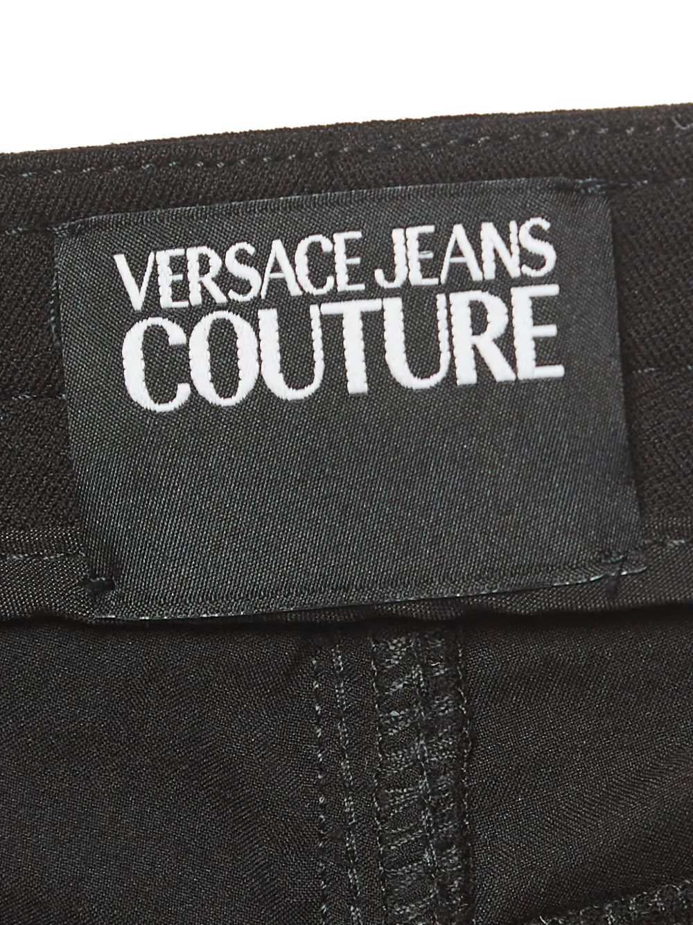 Pre-owned Versace High-rise Trousers In Black