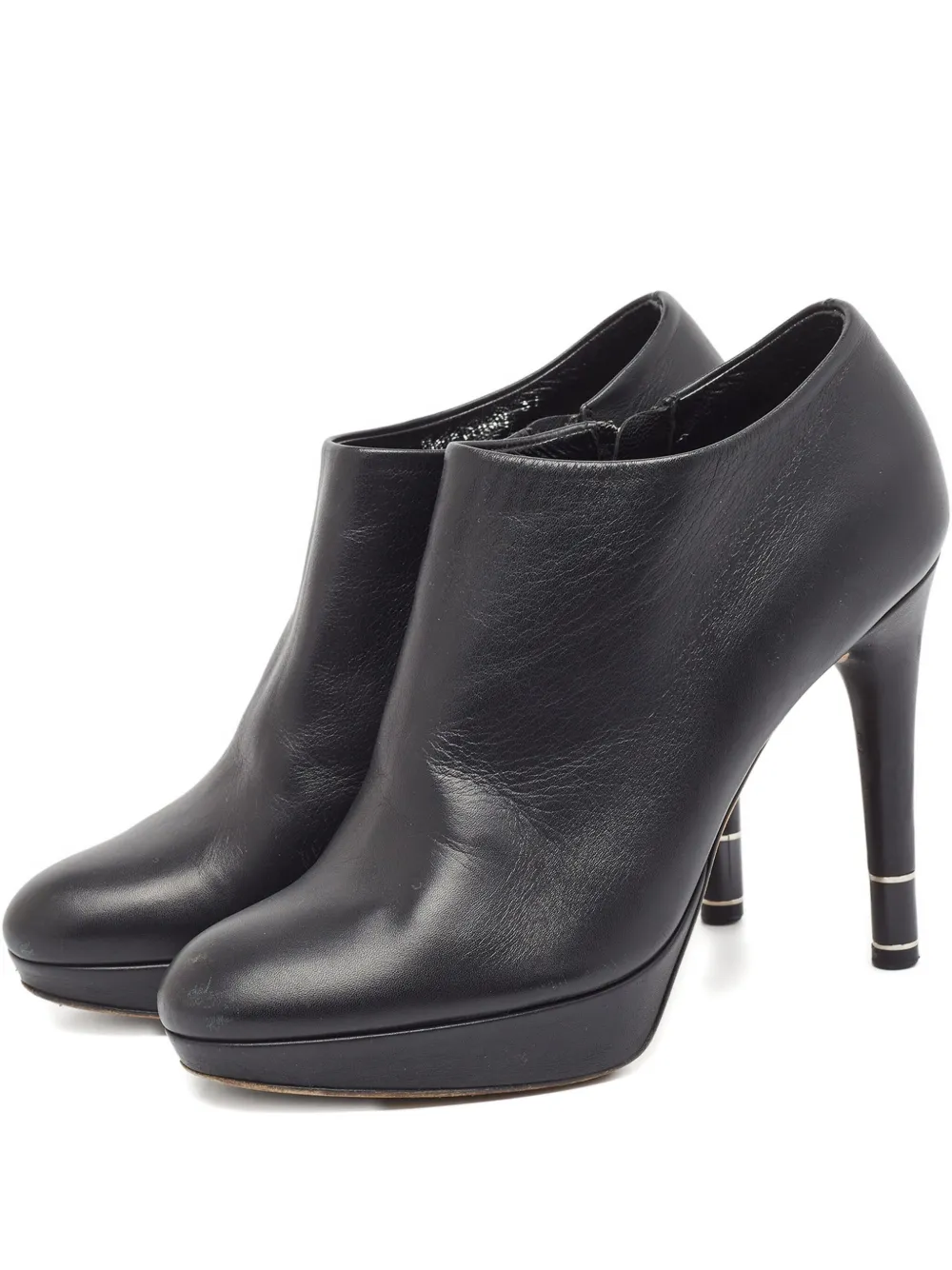 Christian Dior Pre-Owned 110mm leather boots - ブラック Christian Dior Pre-Owned 110mm leather boots - ブラック