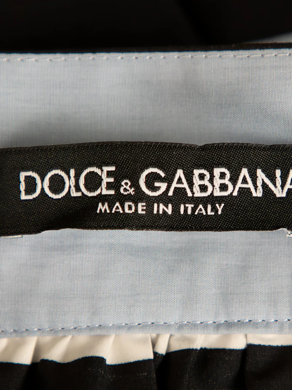 Pre-owned Dolce & Gabbana Striped Pleated Skirt In Blue