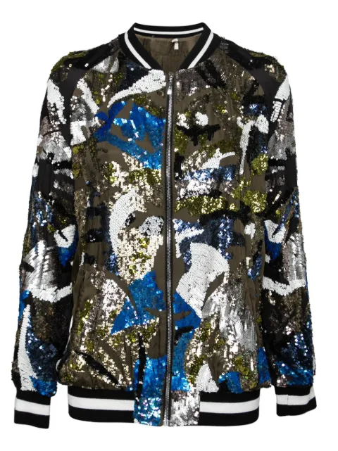 Amen chamarra bomber bordada con lentejuelas