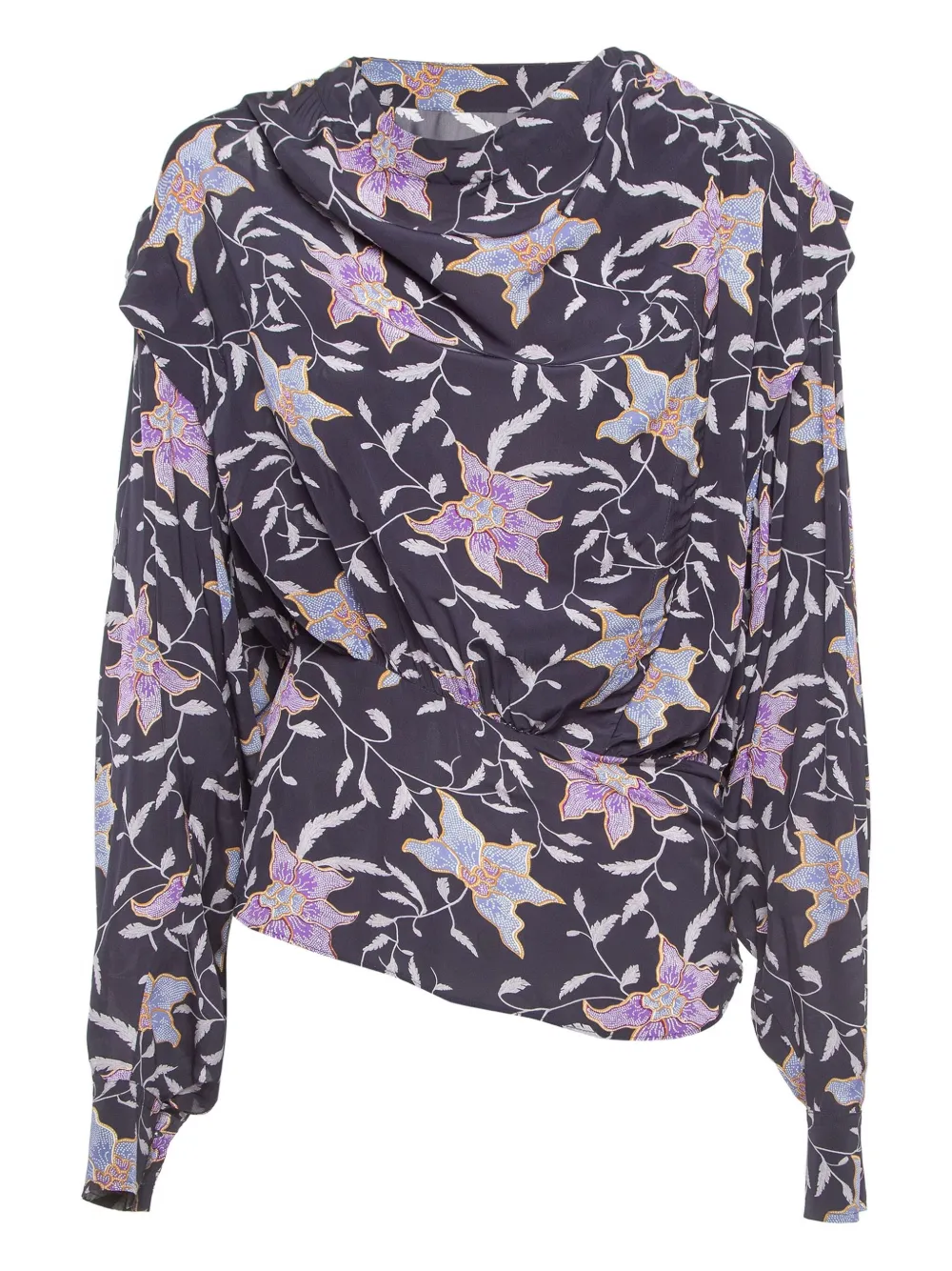 Pre-owned Isabel Marant Vintage Gathered Blouse In Blue
