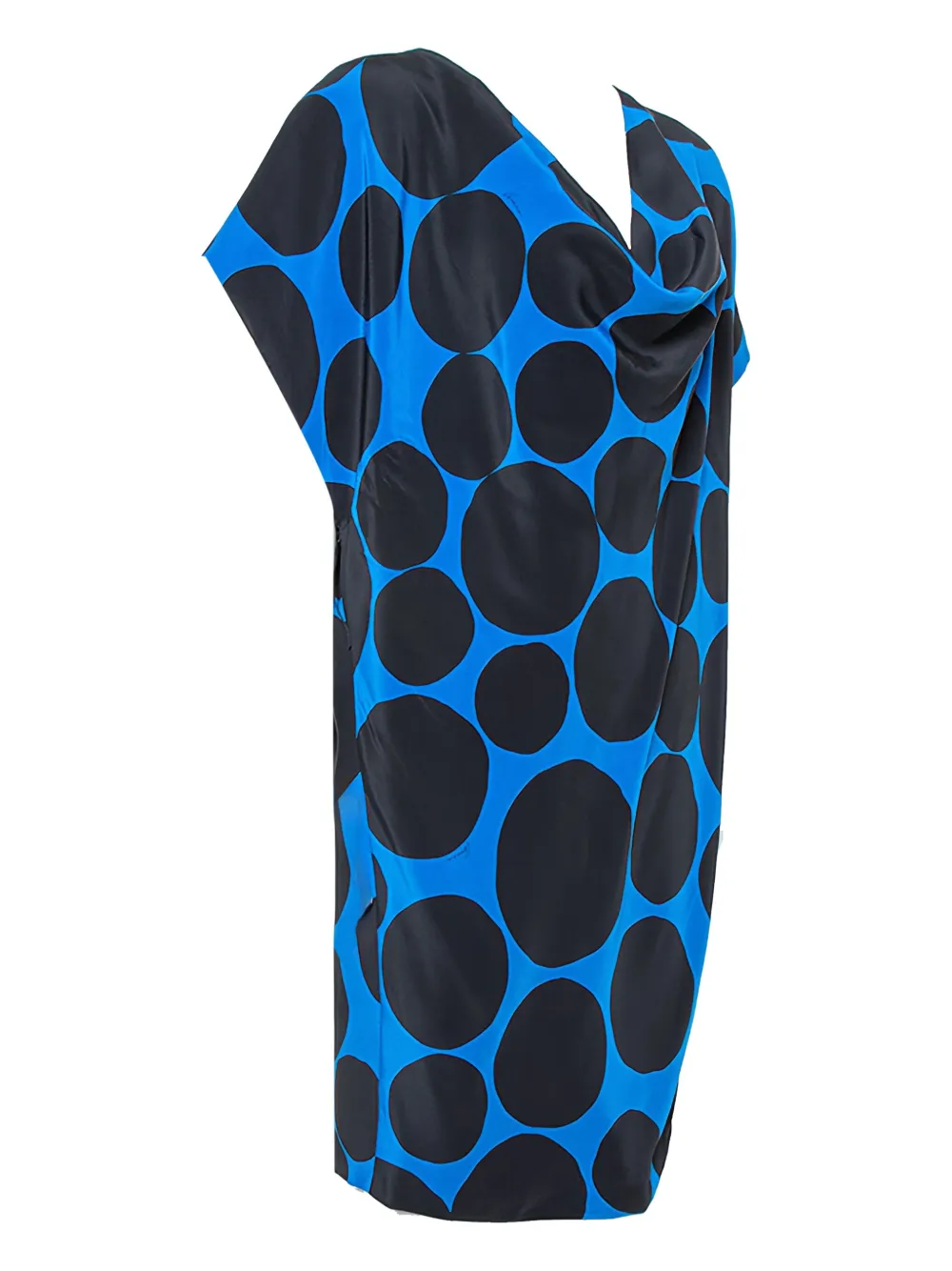 Gucci Pre-Owned draped polka dot-print dress | Blue | Image 1