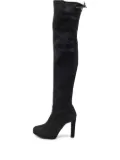 Stuart Weitzman 120mm suede platform over-the-knee boots - Black