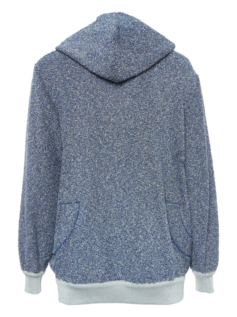 Pre-owned Chanel Interlocking Cc-logo Hoodie In Blue