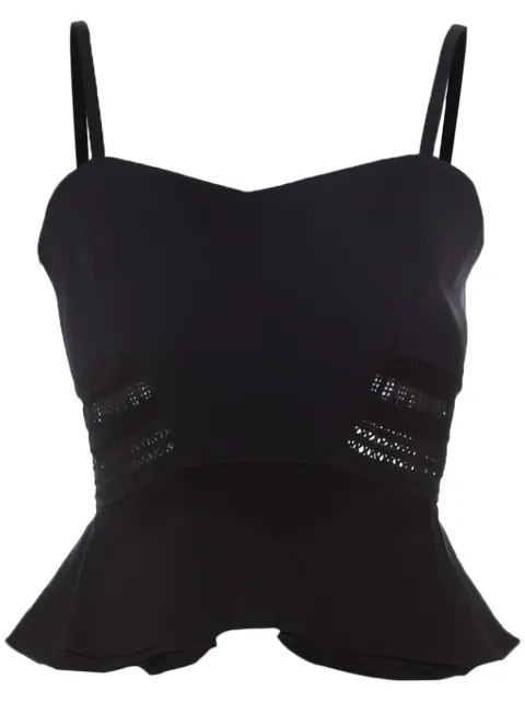 Simkhai peplum lace-trim top