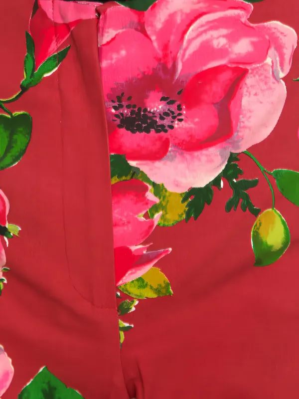 Blumarine Vintage floral-print Trousers | Red | FARFETCH