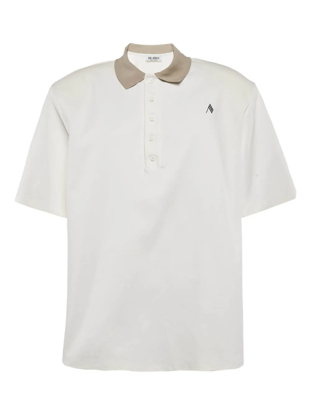The Attico contrasting-collar polo top | White | Image 1