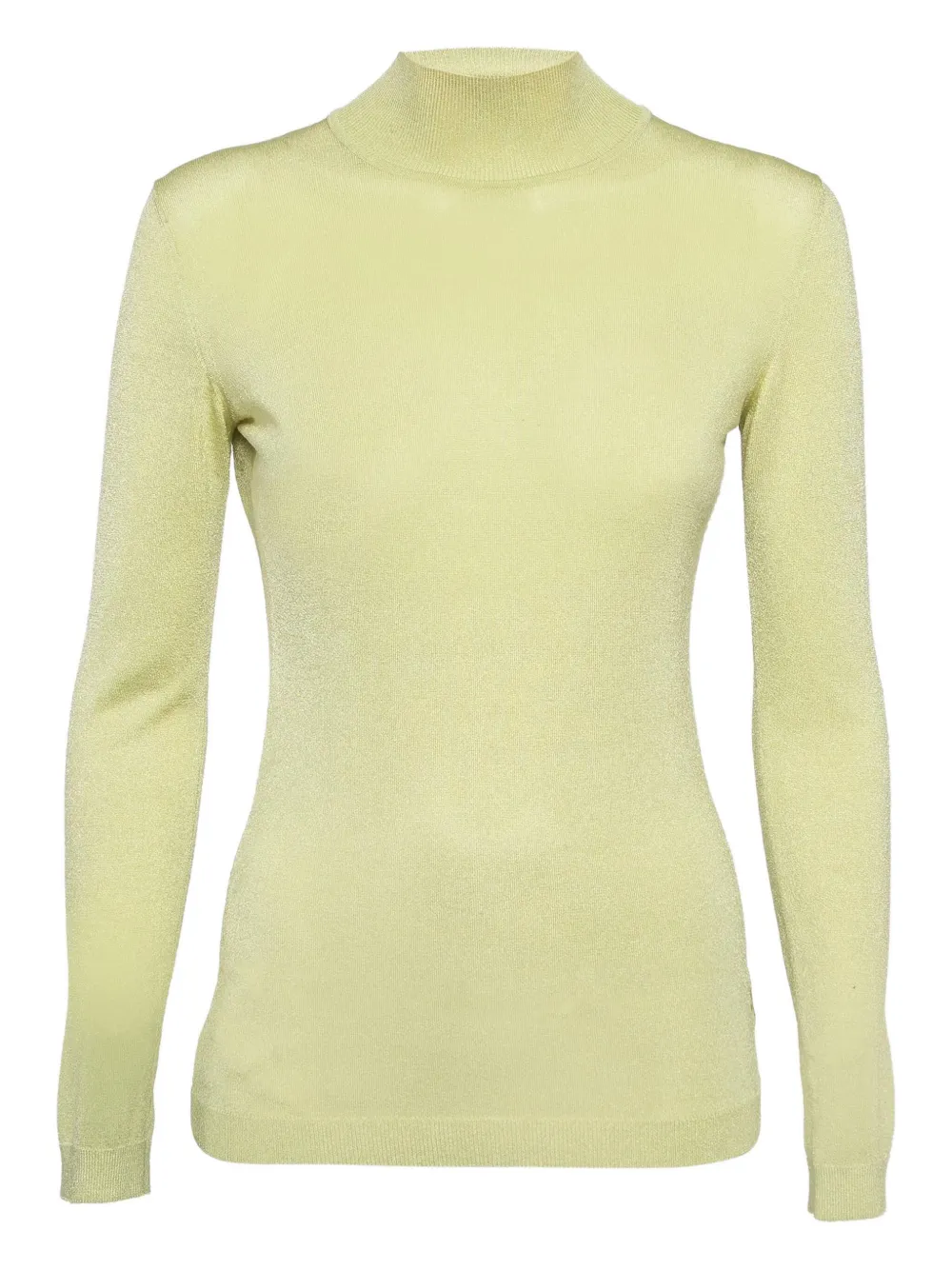 mock-neck open-back top