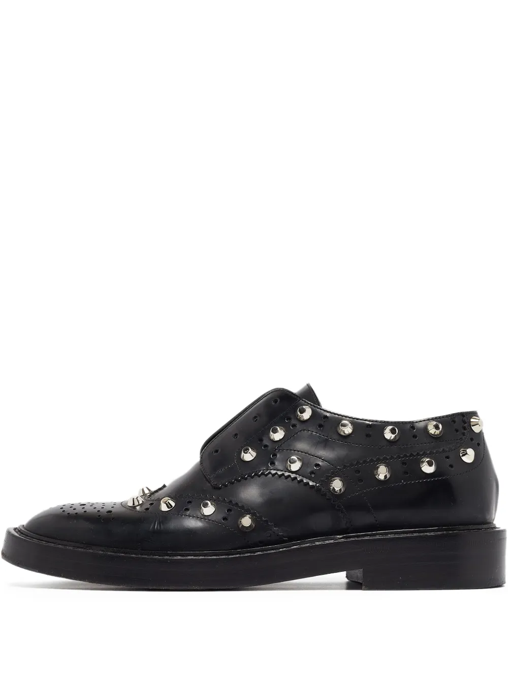 Balenciaga Pre-Owned studded derby shoes Black
