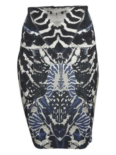 Alexander McQueen Pre-Owned تنورة بطبعة تجريدية