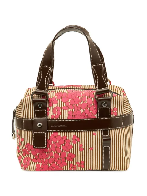 Lancel Vintage floral striped satchel