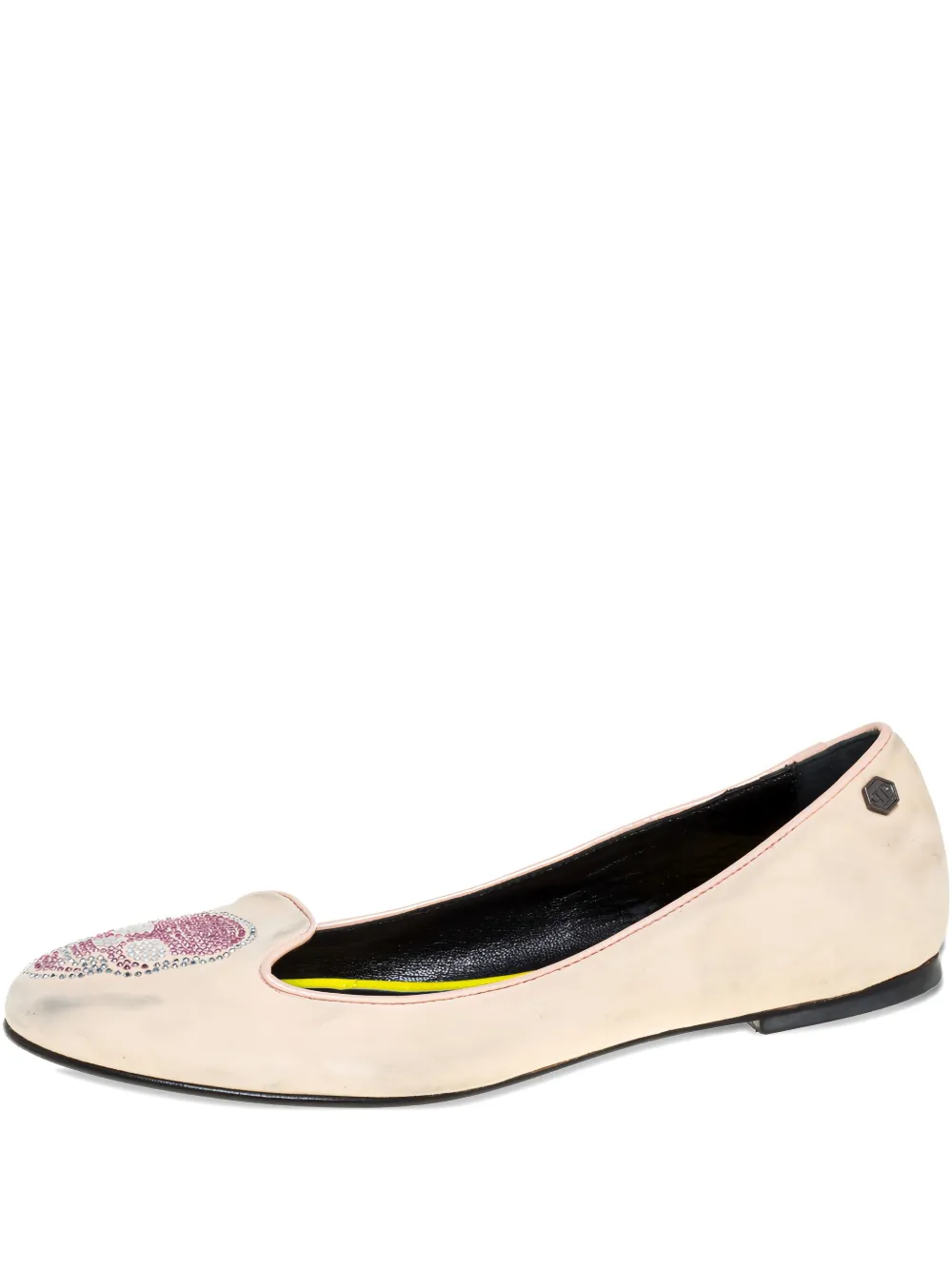Philipp Plein skull motif suede flats | Neutrals | Image 1