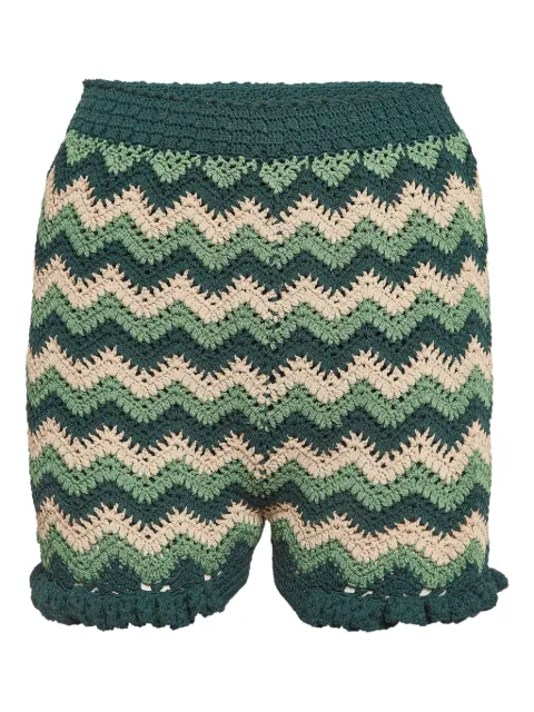 SANDRO Gehäkelte Shorts mit Zickzackmuster