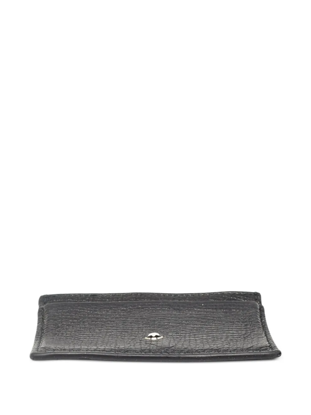 Pre-owned Montblanc Leather Embossed Cardholder In Black