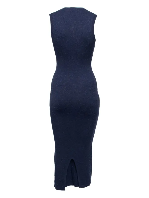 Victoria Beckham Ribbed Maxi Dress - Blue