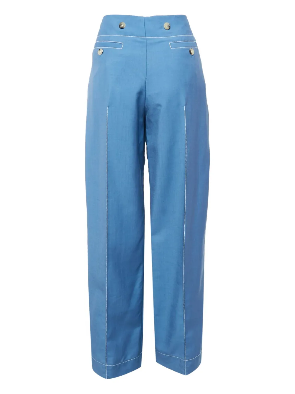 Lanvin Pre-Owned Plooibroek met knoopdetail - Blauw