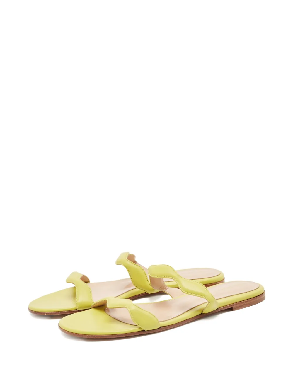 Gianvito Rossi Platte leren sandalen met bandje - Groen