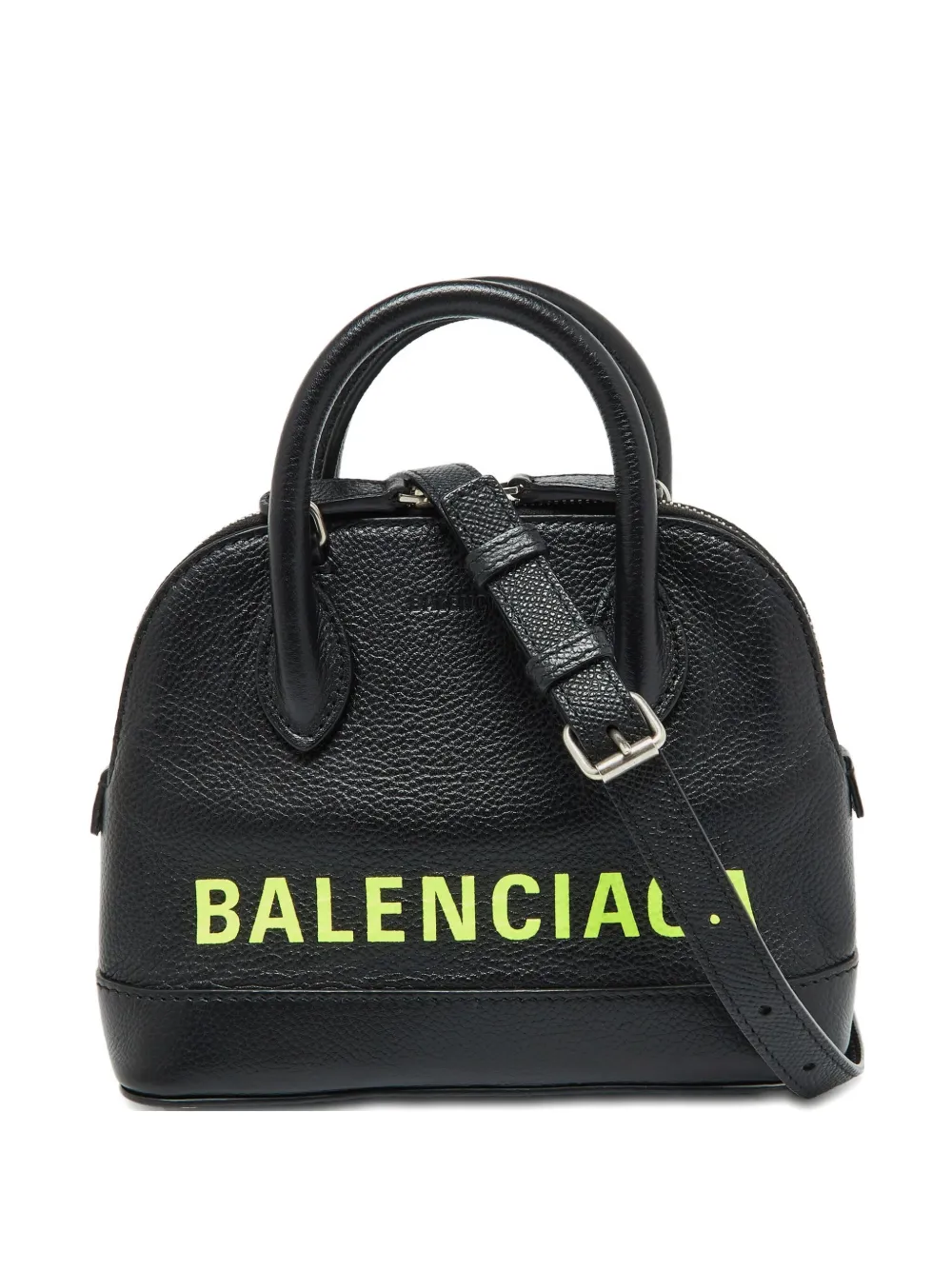Balenciaga Pre-Owned 2024 leather logo satchel bag - Nero