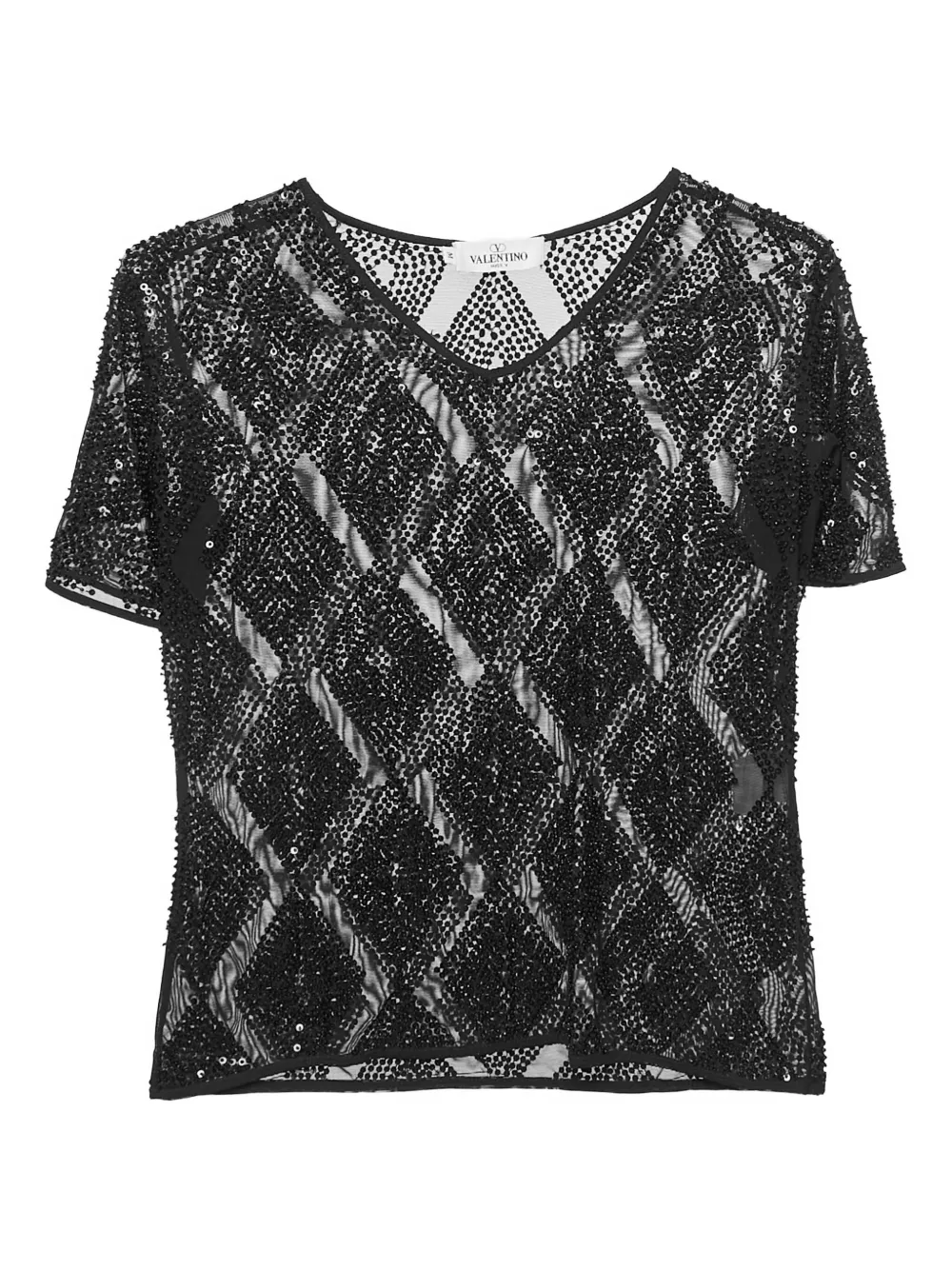 Valentino Pre-Owned sequin-detailed mesh top | Image 2