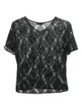 Valentino Pre-Owned sequin-detailed mesh top - Black