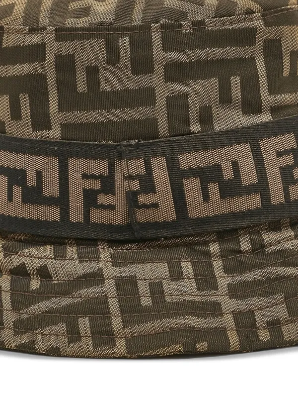 Fendi Pre-Owned Zucca-canvas Bucket Hat | Brown | FARFETCH ID display picture 1