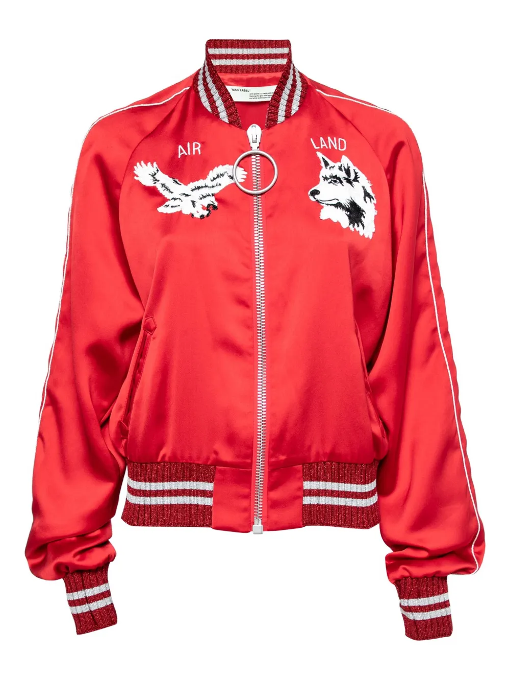 Off-White Pre-Owned ロゴ ジャケット - レッド Off-White Pre-Owned ロゴ ジャケット - レッド