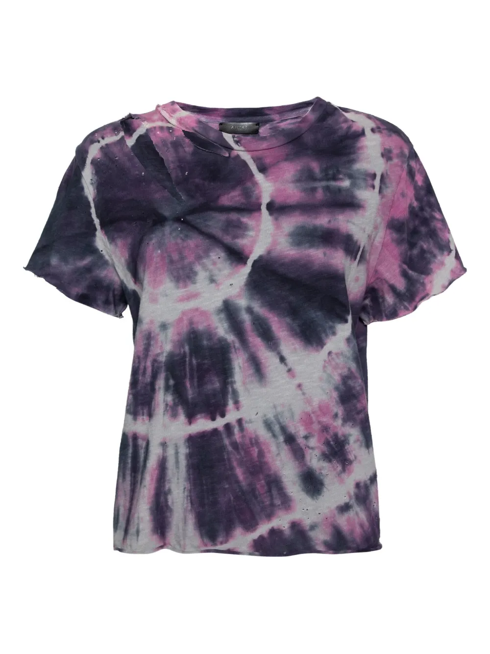 AMIRI tie-dye distressed T-shirt | Purple | Image 1