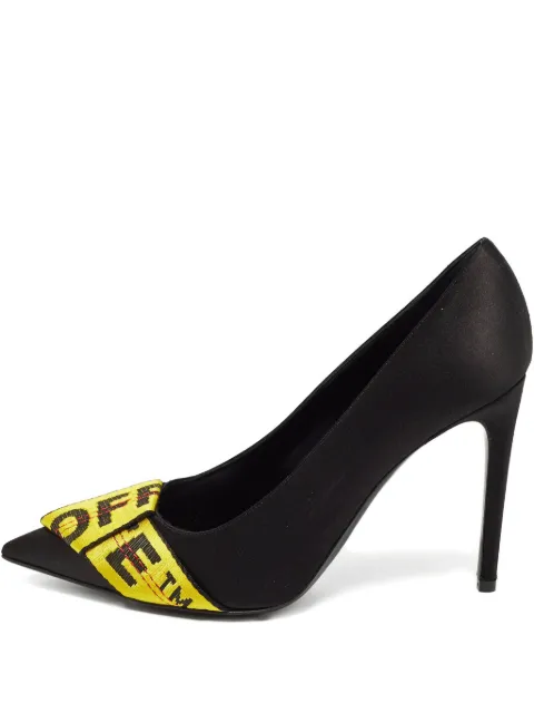 Off-White Pre-Owned logo-print heeled pumps