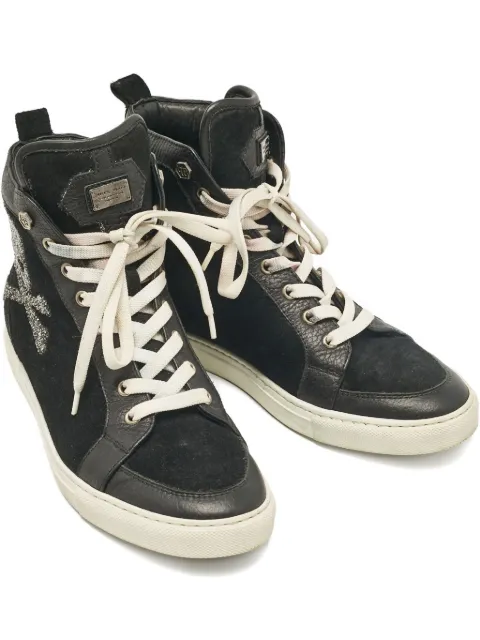 Philipp Plein skull leather sneakers