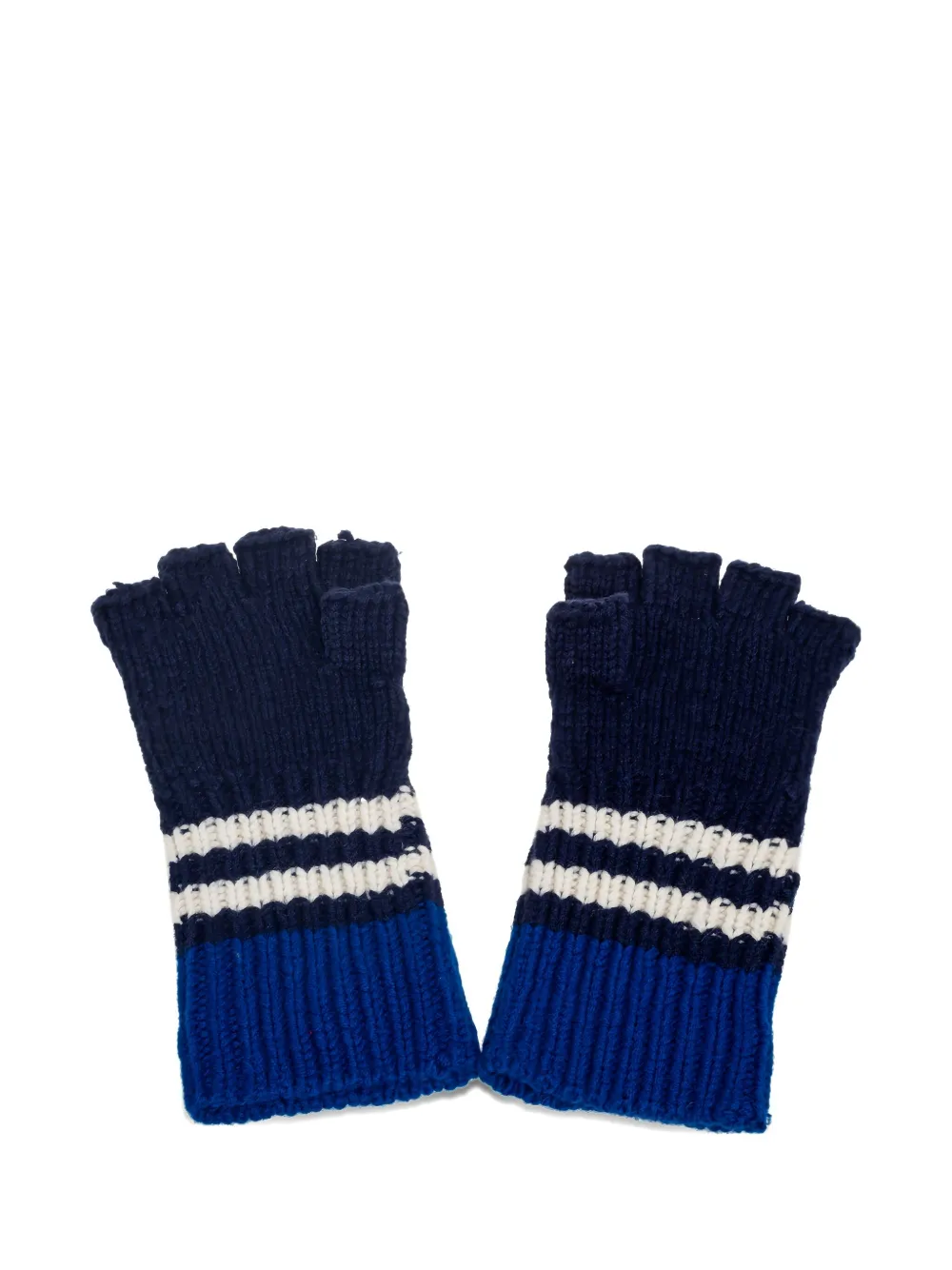 cashmere striped gloves