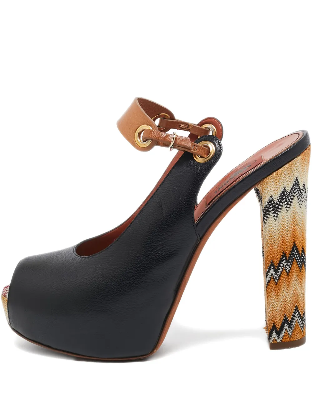 Missoni Pre-Owned leather zig-zag pumps | Black | Image 1