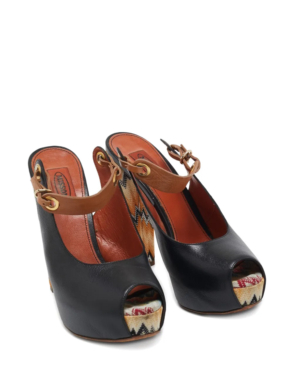 Missoni Pre-Owned leather zig-zag pumps | Heeled Pumps | Image 2