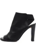 Stuart Weitzman peep-toe leather boots - Black