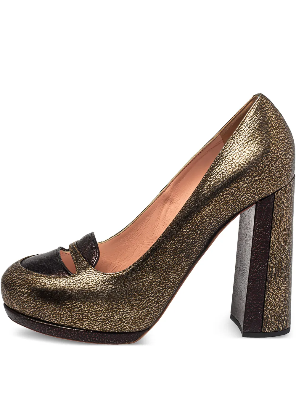 Rochas 120mm leather heeled pumps - ブラウン Rochas 120mm leather heeled pumps - ブラウン