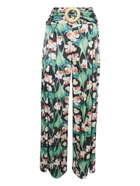 PatBO pantalon ceinturé à fleurs