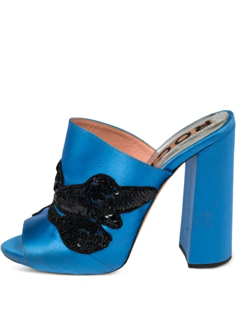 Rochas 110mm satin sequins sandals
