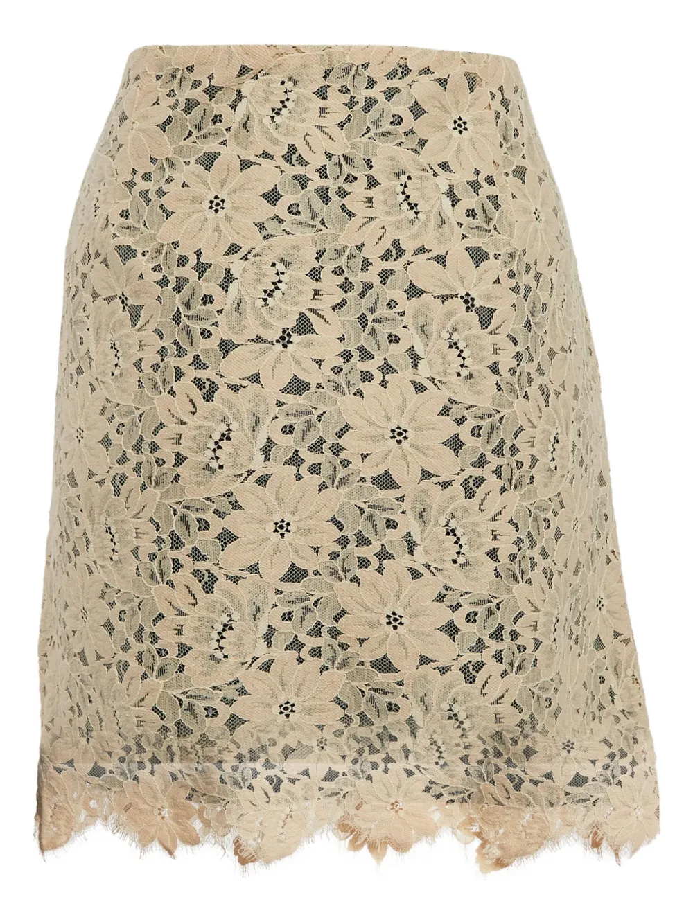 SANDRO Rock mit Blumenspitze - Beige