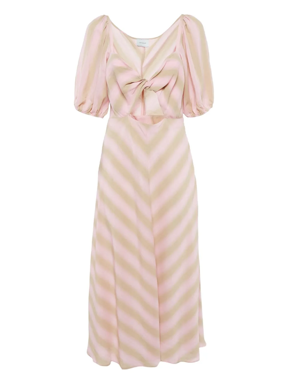 Longchamp Abito a righe con nodo - Rosa